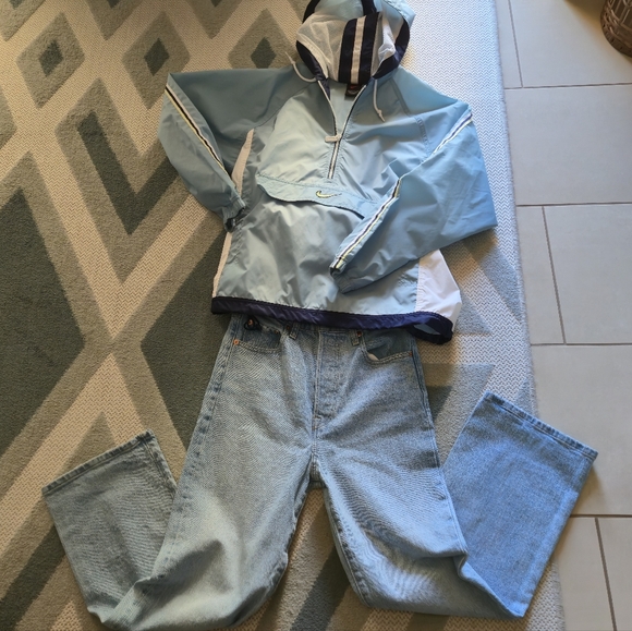 Levi’s Ribcage Crop Boot jeans 28 Light Blue Buttonfly Spring 90s Summer EUC - Picture 7 of 16